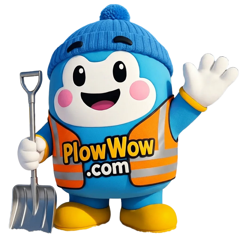Wow, the PlowWow mascot, introducing snow-industry advertising enquiries