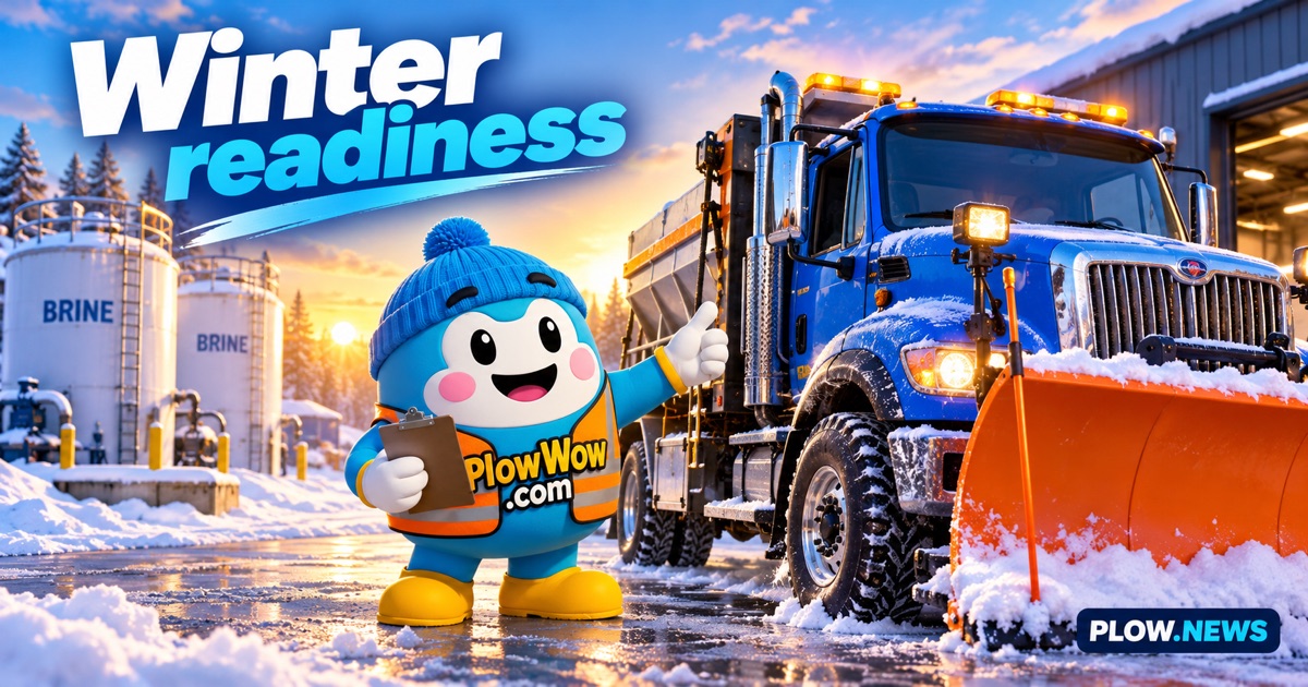 Wow, the PlowWow network mascot, in an illustrative equipment readiness scene